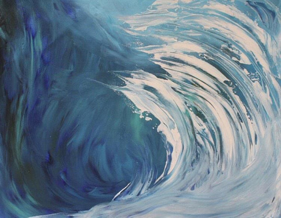 Abstract Wave Painting at PaintingValley.com | Explore collection of ...