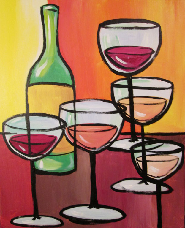 623x768 Get Tickets For Saturday Night Abstract Wine Painting @ Joe - Abstract Wine Painting