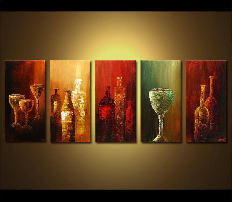 Abstract Wine Painting at PaintingValley.com | Explore collection of ...