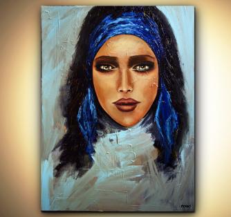 334x314 Painting - Abstract Woman Face Painting