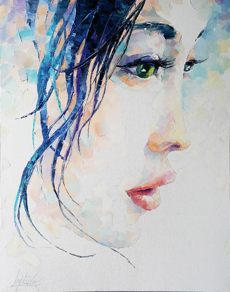 770x975 Saatchi Art Painting Oil Original Abstract Woman Portrait - Abstract Woman Face Painting