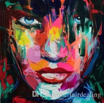 350x348 2018 Woman Face,framed Pure Hand Painted Abstract Portrait Wall - Abstract Woman Face Painting