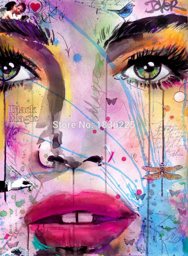 770x1050 Selling Handcraft Modern Oil Painting On Canvas(No Frame) Abstract - Abstract Woman Face Painting