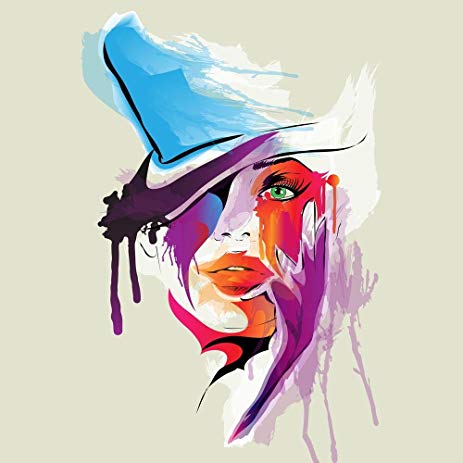463x463 Pb Abstract Woman Face Unframed Canvas Painting 30 X - Abstract Woman Face Painting