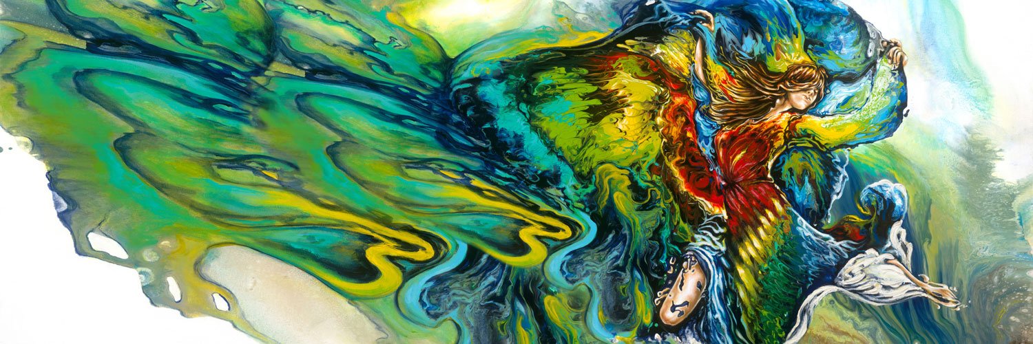 1500x500 Freedom - Abstract Woman Painting