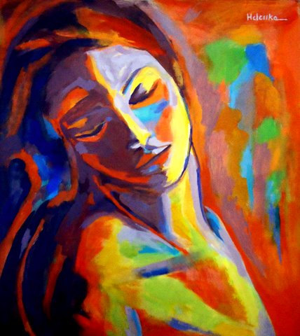 428x480 Items Similar To Affordable Original Painting Acrylic On Canvas - Abstract Woman Painting