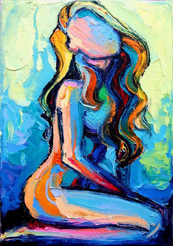 25 Unique Woman Painting Ideas On Expressionism Girl - Abstract Woman Paint...
