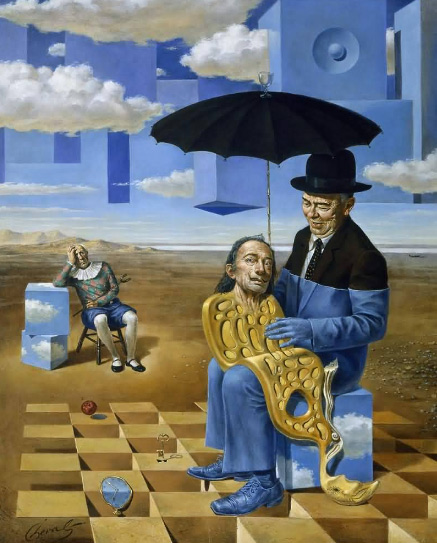 437x543 Michael Cheval, Surreal Art, Surrealism Paintings, Fantastic Art - Absurdist Painting