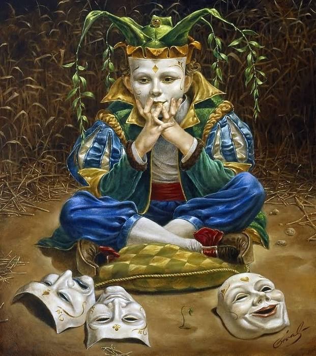 621x699 Artwork By Michael Cheval - Absurdist Painting