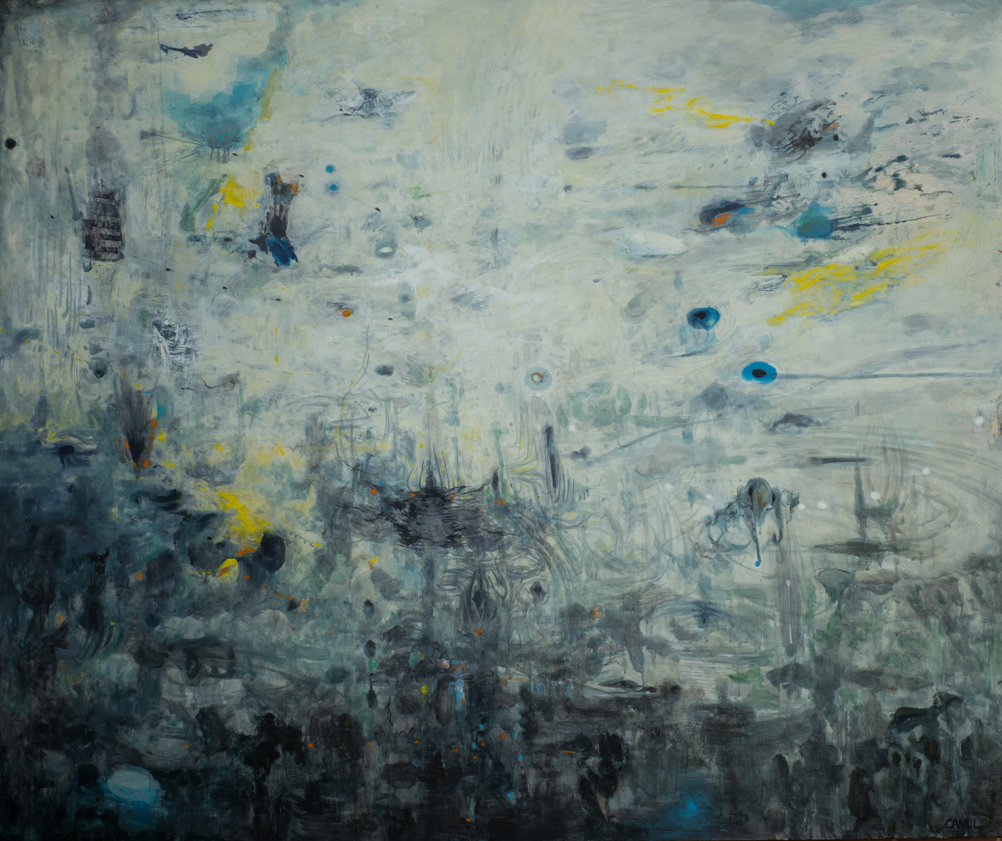 2000x1678 Carlos Canul Dancing Across The Abyss - Abyss Painting