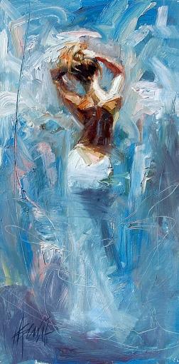 252x510 Henry Asencio Tranquil Abyss Painting 50% Off - Abyss Painting