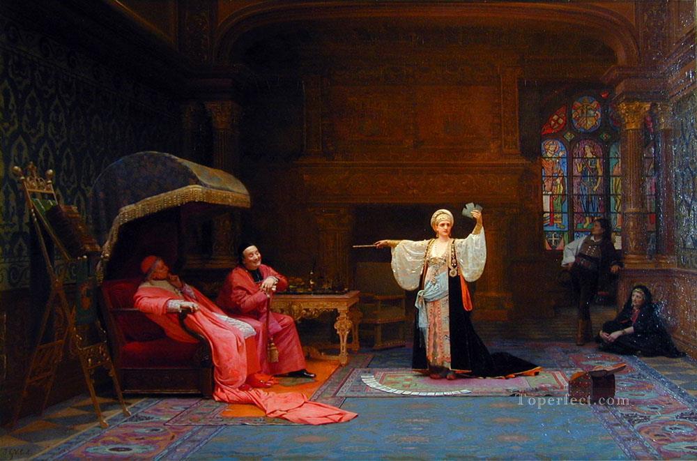 1000x661 Fortune Teller Academic Painter Jehan Georges Vibert Painting - Academic Painting