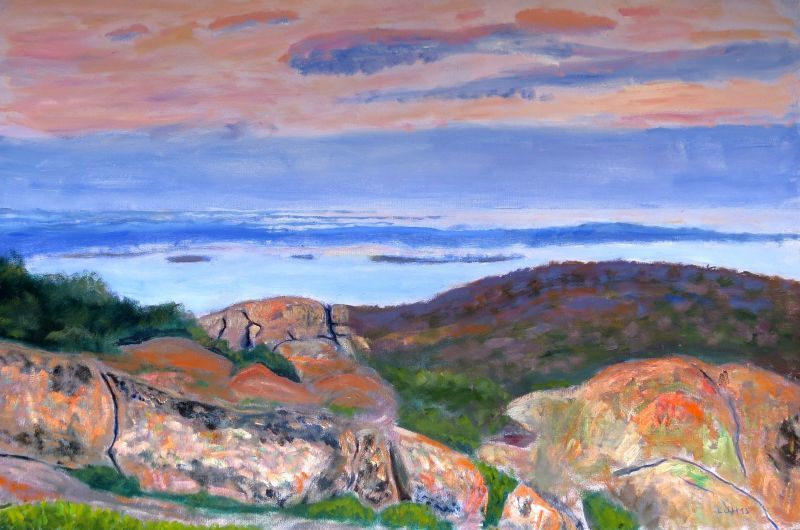 800x530 Cadillac Mountain Summit Sunset (Herscovitch Larry) - Acadia Painting