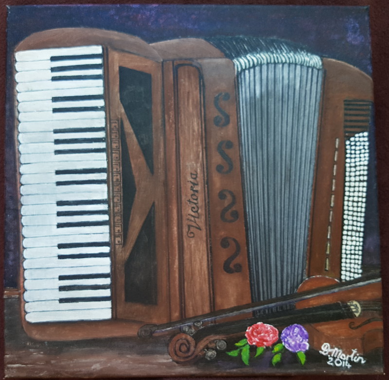 800x782 Soprani Piano Accordion Painting A World Of Paintings - Accordion Painting