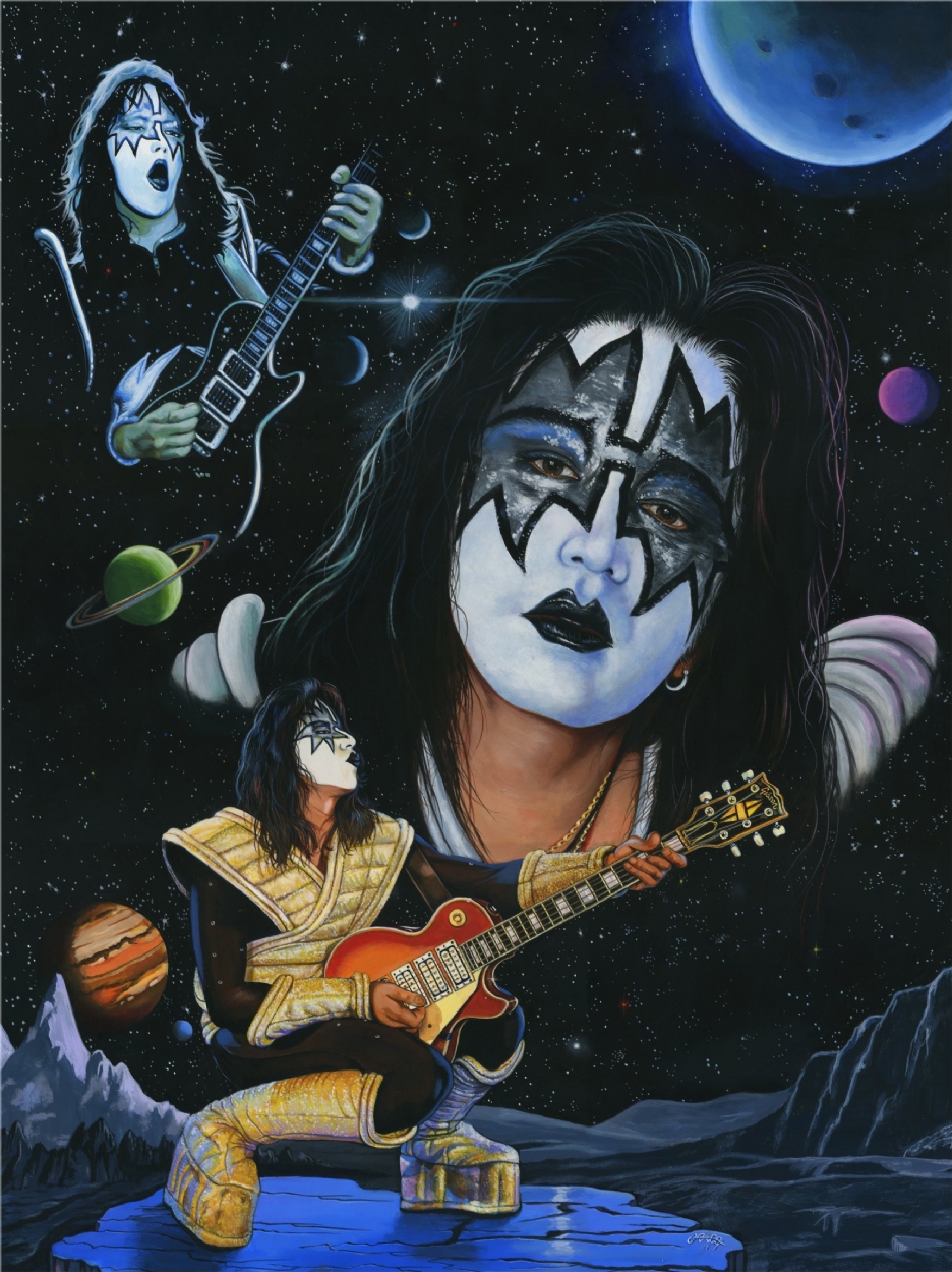 936x1250 Ace Frehley Of Kiss, In Ed Lloyd Gragg's Ed Lloyd Comic Art - Ace Frehley Painting