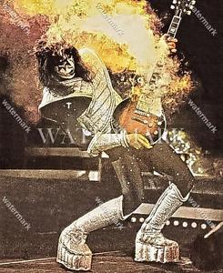 245x300 Bn8 Ace Frehley Kiss Smoking Guitar Rock Music 8x10 11x14 Oil - Ace Frehley Painting