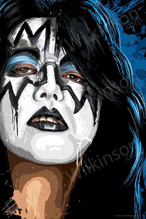 500x750 Ace Frehleylarge Format Giclee' - Ace Frehley Painting