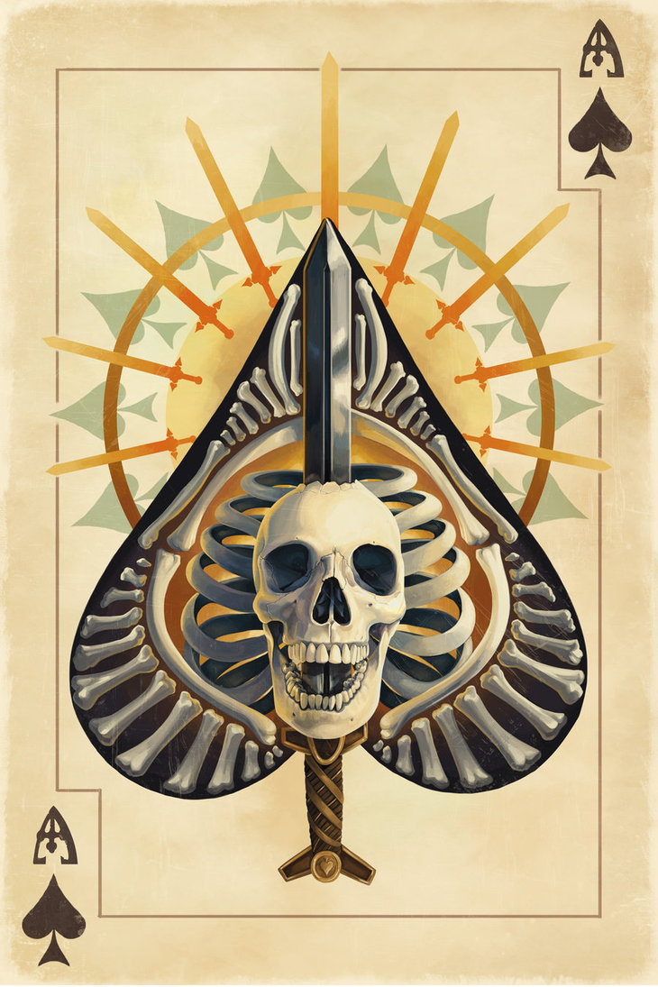 730x1095 Ace Of Spades By Alixbranwyn - Ace Of Spades Painting