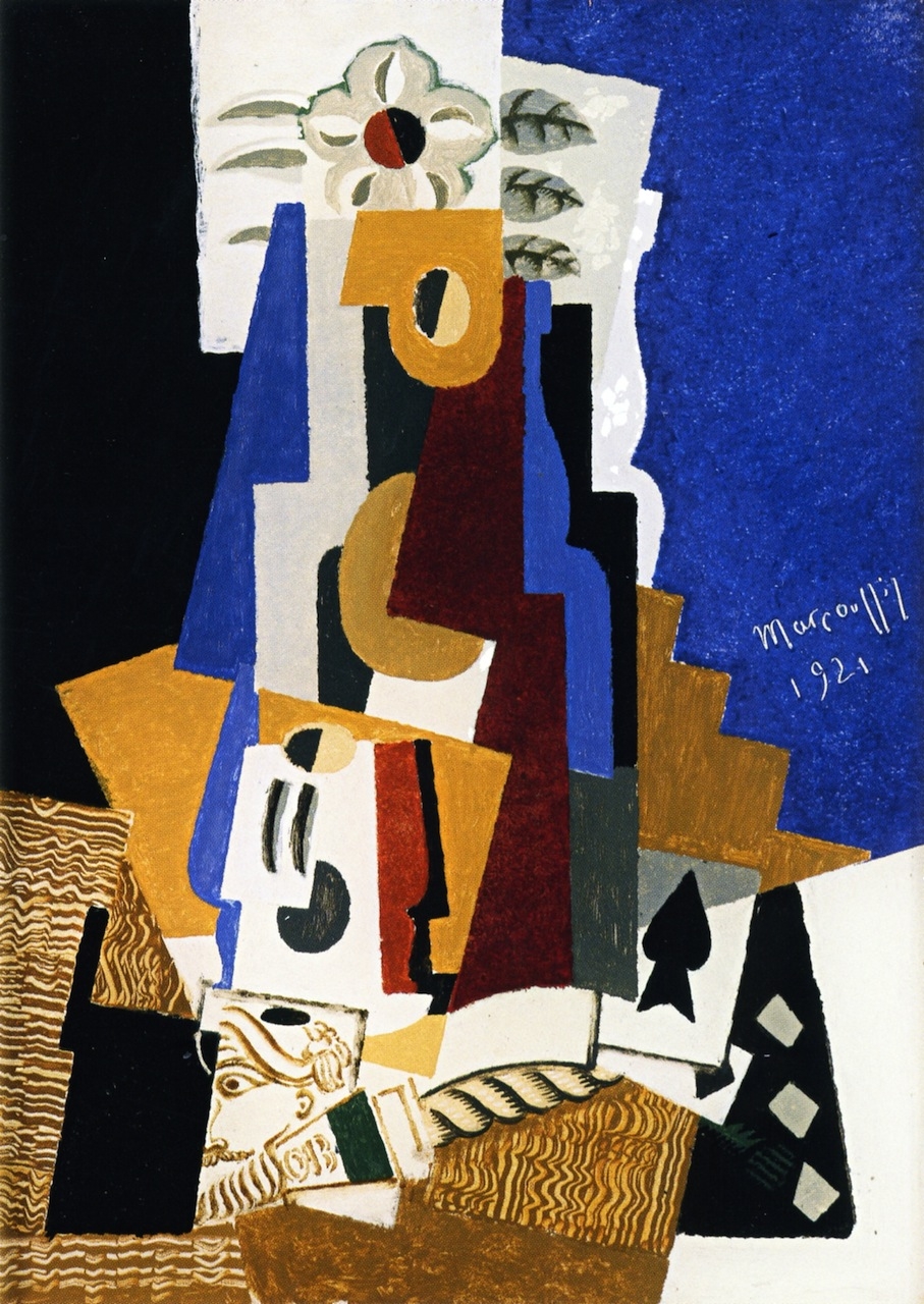 907x1280 Still Life With Ace Of Spades Painting Louis Marcoussis Oil - Ace Of Spades Painting