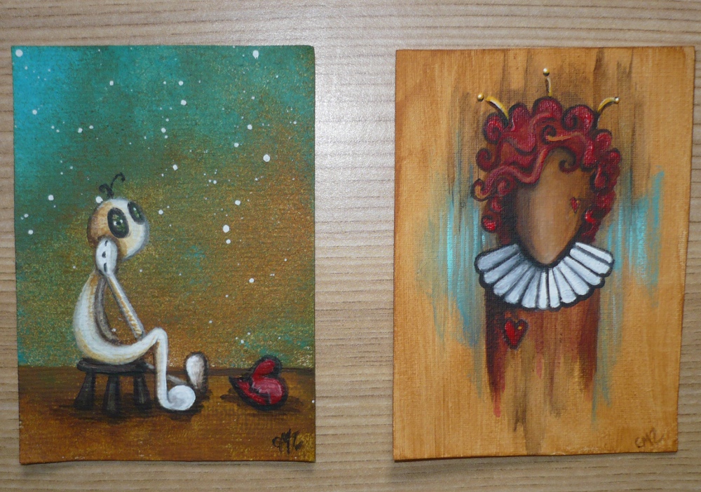 1000x702 Rustic Goth The Whimsically Dark Art Of Charlene Murray - Aceo Painting