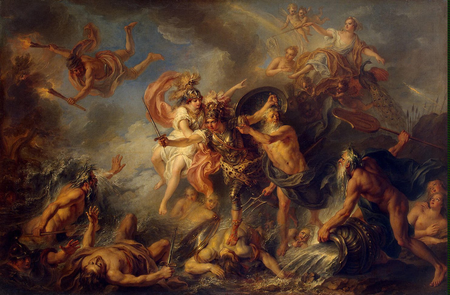 1484x974 Fury Of Achilles Painting Coypel Charles Antoine Oil Paintings - Achilles Painting
