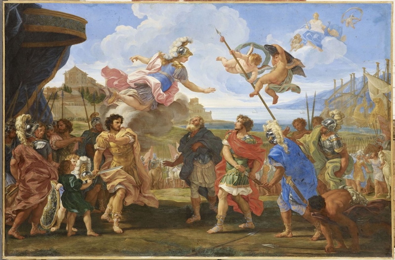 800x527 The Duel Of Achilles And Agamemnon Painting Giovanni Battista - Achilles Painting