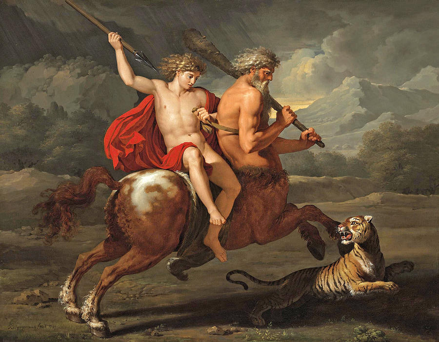 900x701 The Education Of Achilles Painting By Benigne Gagneraux - Achilles Painting