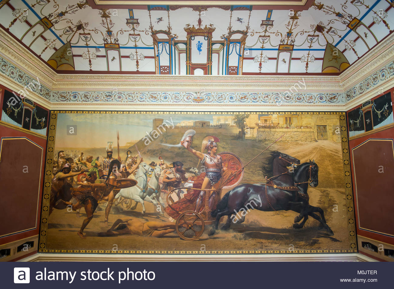 1300x955 The Triumph Of Achilles Painting In The Achilleion Palace, Old - Achilles Painting