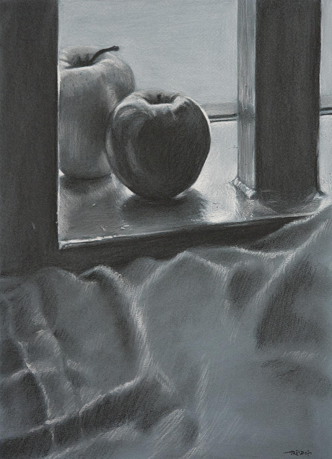 651x900 Achromatic Red And Green Drawing By Christopher Reid - Achromatic Painting
