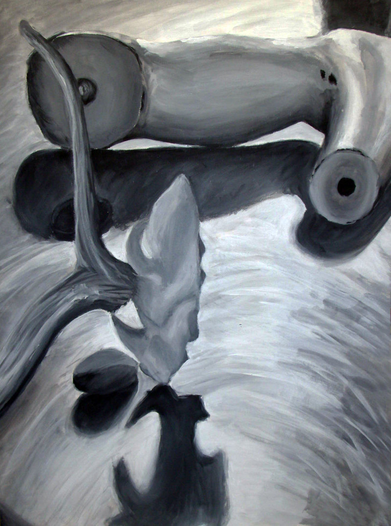 800x1076 Achromatic Still Life By Noidatron - Achromatic Painting