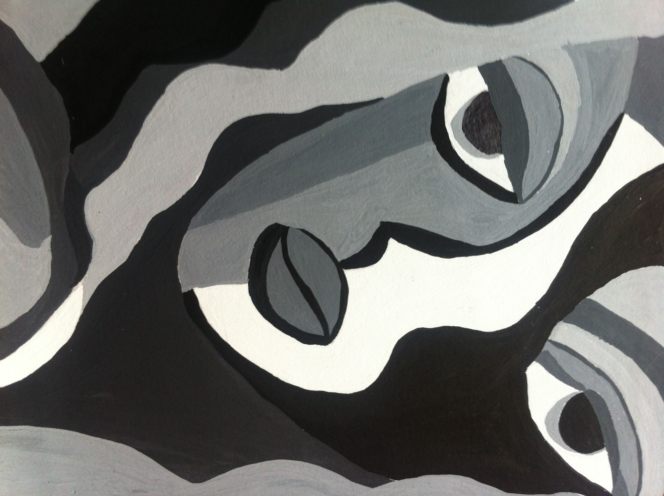 2592x1936 Painting Done By Me In Achromatic Colour Scheme For A College - Achromatic Painting