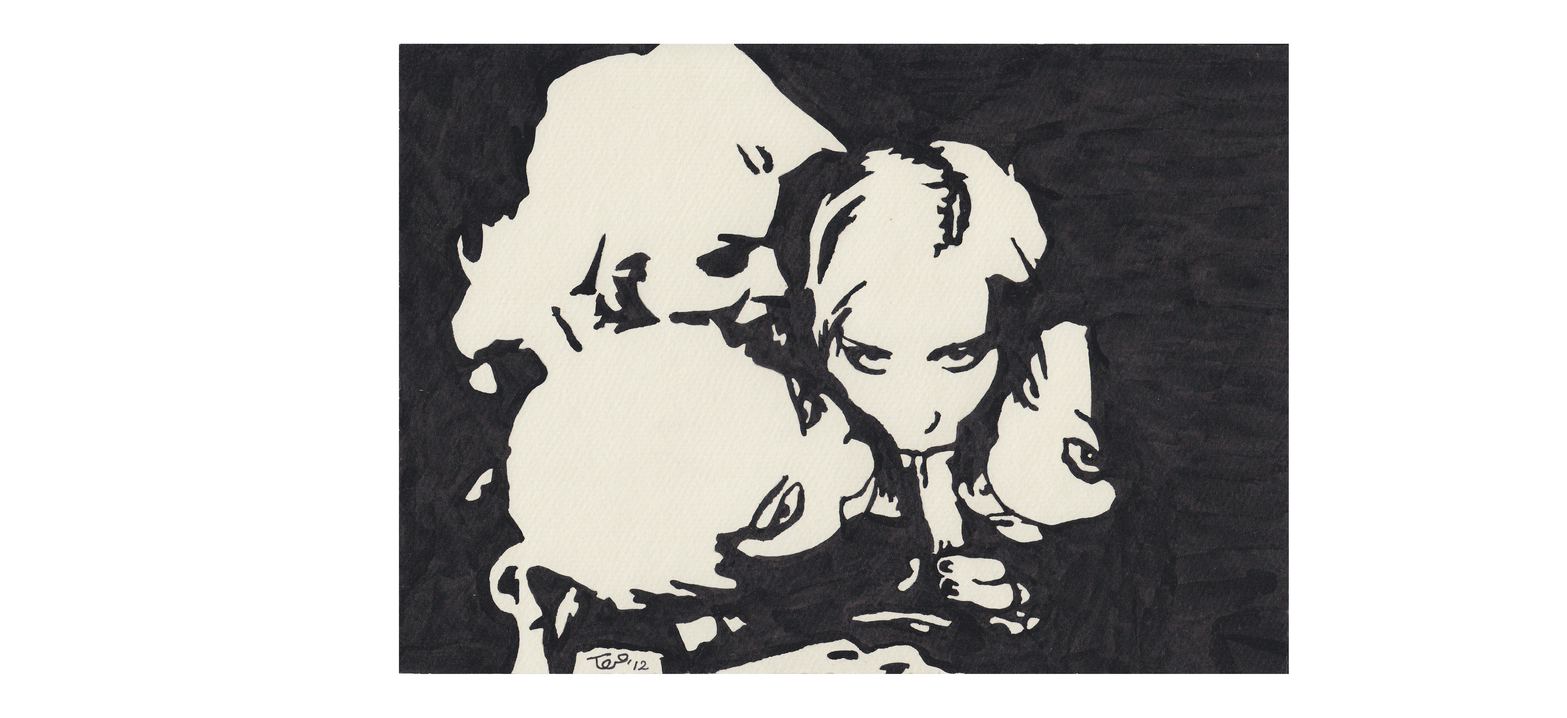 5334x2445 Painting Achromatic Poly Portrait Tb - Achromatic Painting