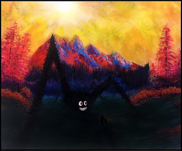 600x496 Bob Ross On Acid Booooooom! Create Inspire Community Art - Acid Painting