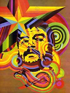 226x300 Painting Abstract Psychedelic Che Guevara Revolution Cuba Acid - Acid Painting