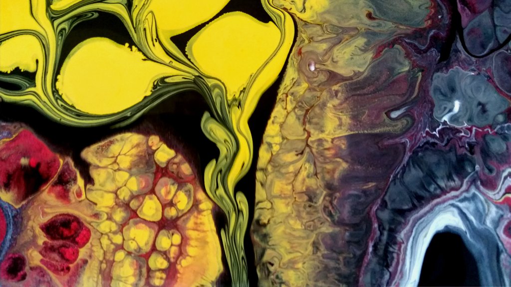 1024x576 Close Up From My Painting Acid Trip By Melyd Artist - Acid Trip Painting