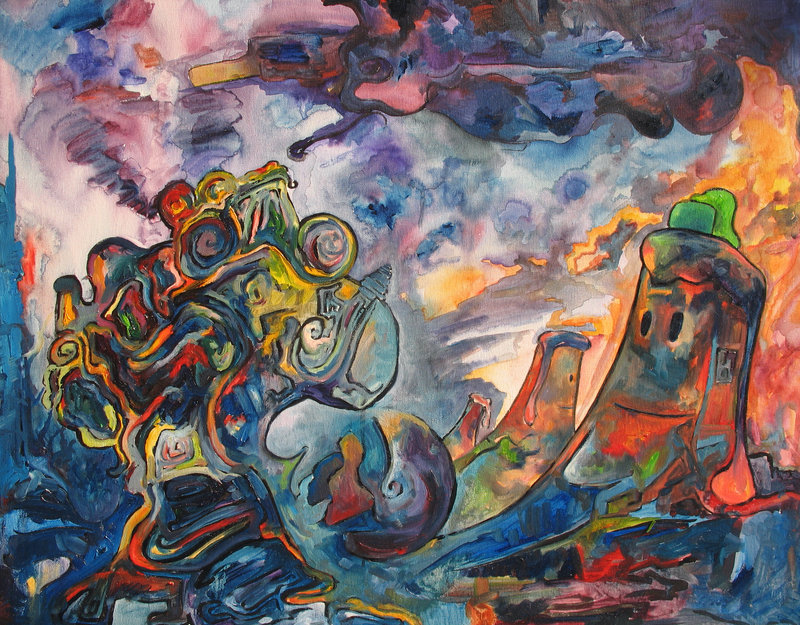 800x625 I Did An Oil Painting Of A Really Disturbing Lsd Trip I Had - Acid Trip Painting