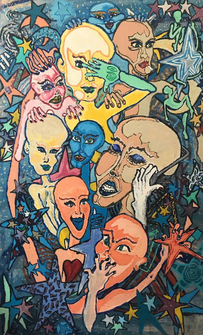 770x1270 Saatchi Art Acid Trip Painting By Lydia Leskovar - Acid Trip Painting