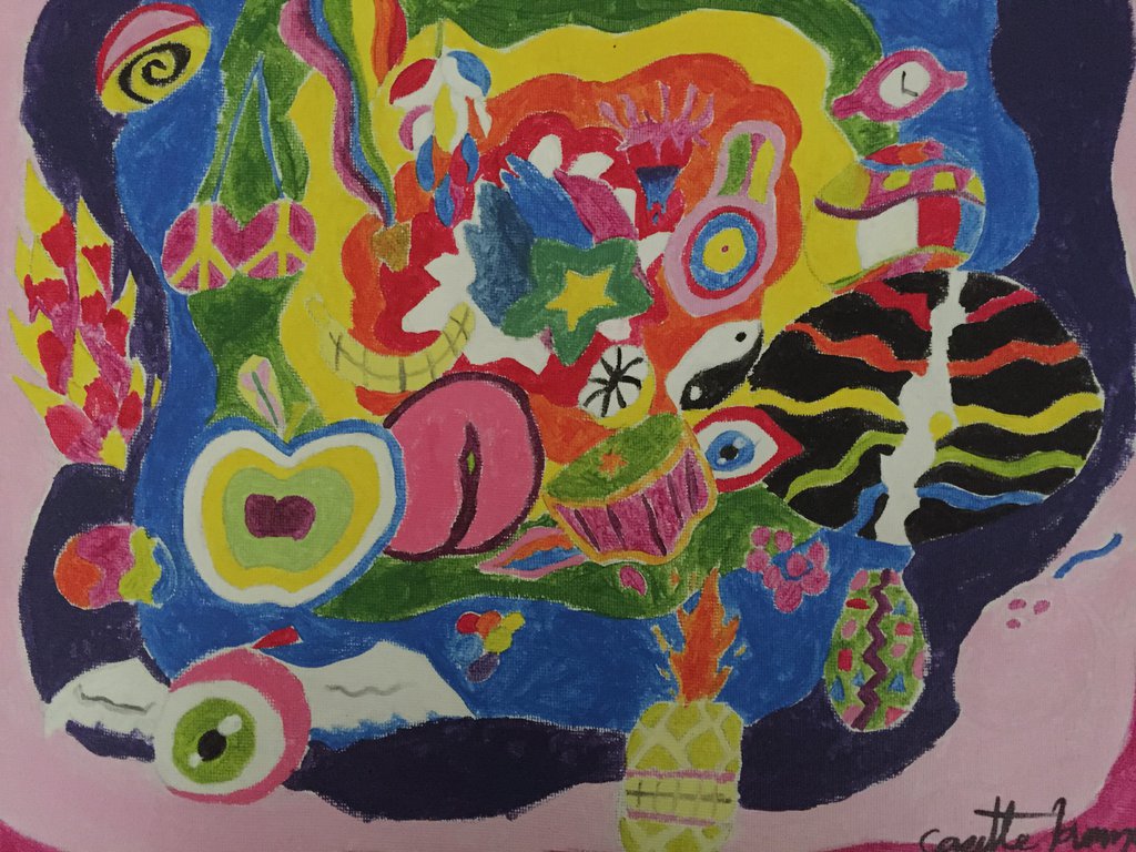 1024x768 Tutti Frutti Acid Trip By Grox9909 - Acid Trip Painting