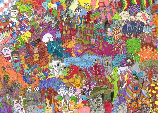 540x388 Acid Trip, A Tablet Case By Stuart Hatt - Acid Trip Painting