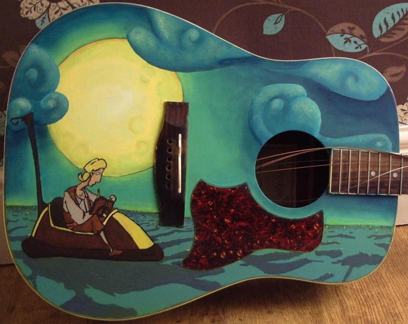 800x637 Custom Painted Acoustic Na - Acoustic Painting