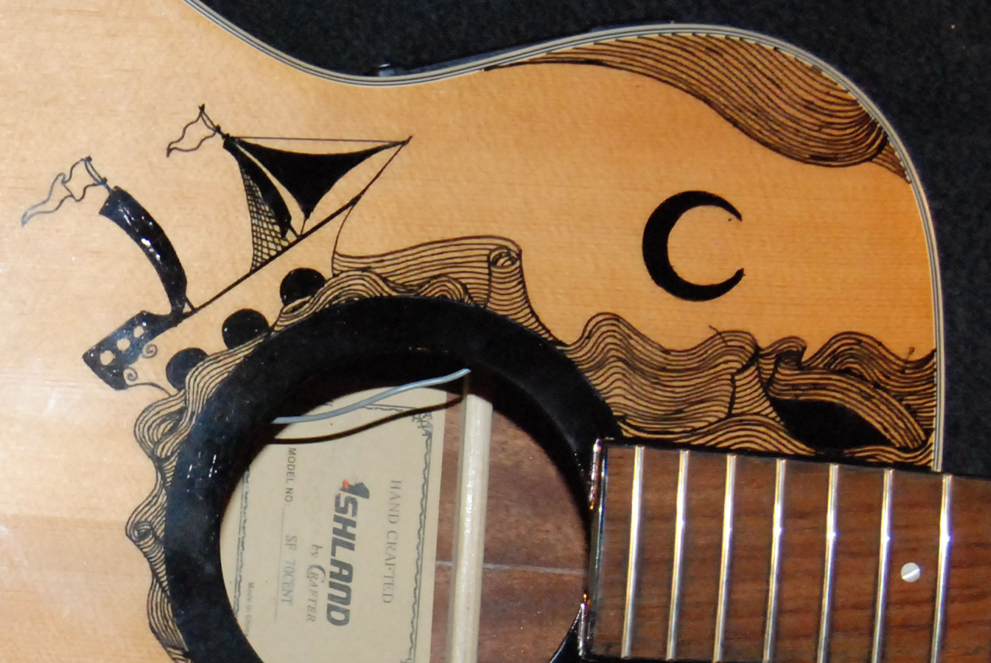 3872x2592 Painted On An Acoustic Guitar! Foundmyself - Acoustic Painting