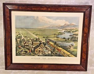 300x238 Antique Currier Amp Ives Lithograph Across The Continent F F Palmer - Across The Continent Painting