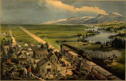 501x324 Curriers Amp Ives 3 - Across The Continent Painting