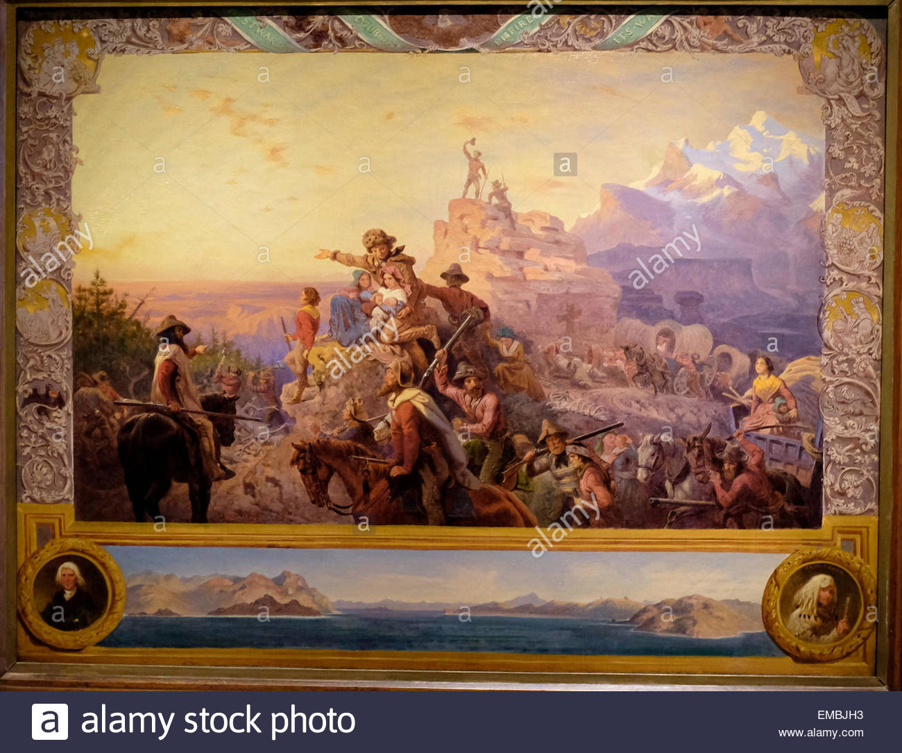 1300x1085 Westward The Course Of Empire Takes Its Way, 1861 Emanuel Gottlieb - Across The Continent Painting