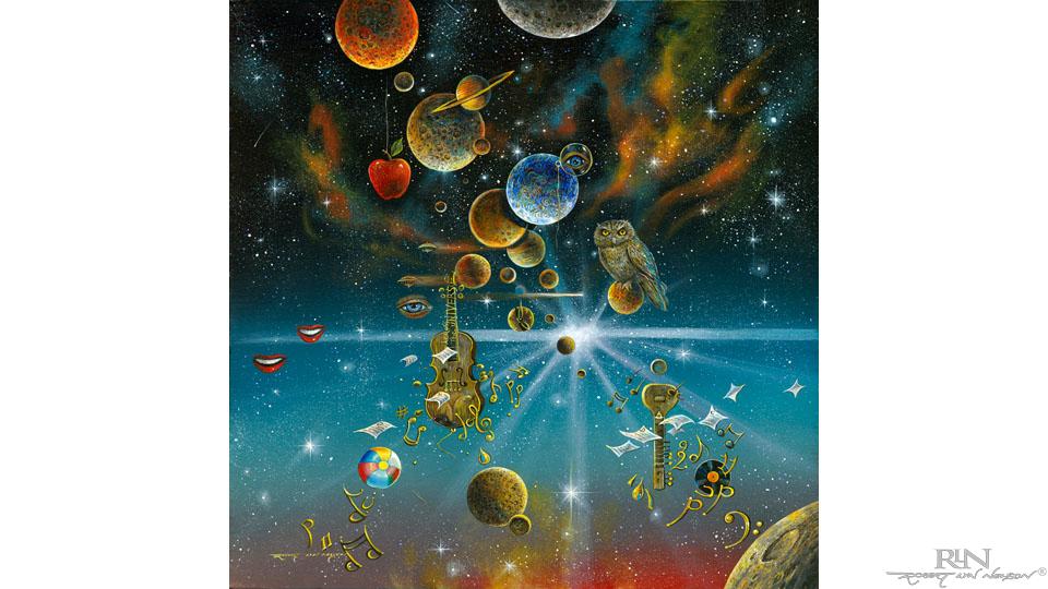 960x540 Robert Lyn Nelson Beatles Art - Across The Universe Painting