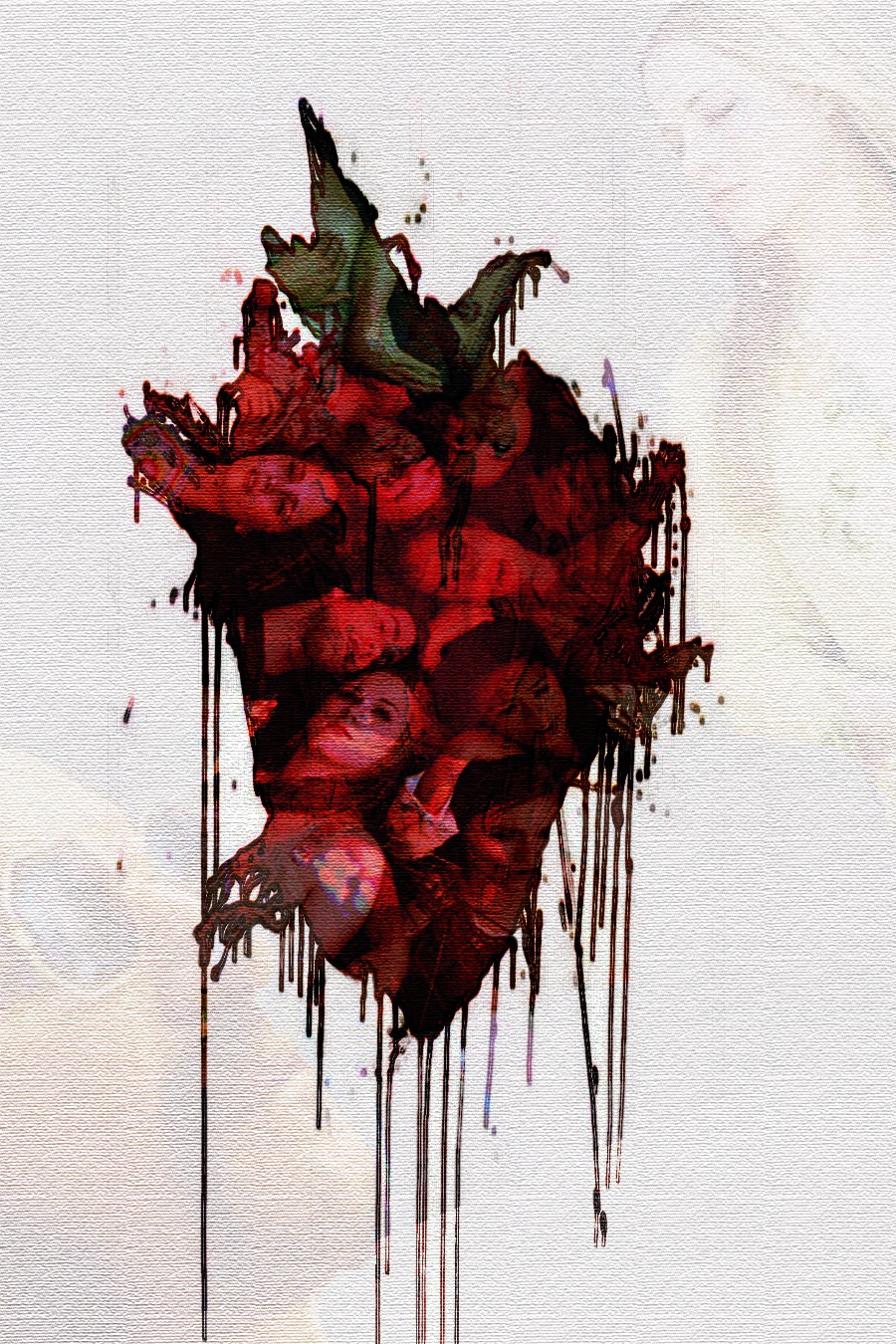 900x1350 Kiara B Design Across The Universe Collage - Across The Universe Strawberry Painting