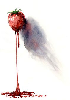 236x333 Kinda Wanna Get This As A Watercolor Tattoo Tribute To My - Across The Universe Strawberry Painting