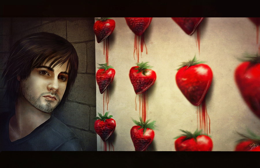 900x581 Strawberry Fields Forever. By Moonbtch - Across The Universe Strawberry Painting