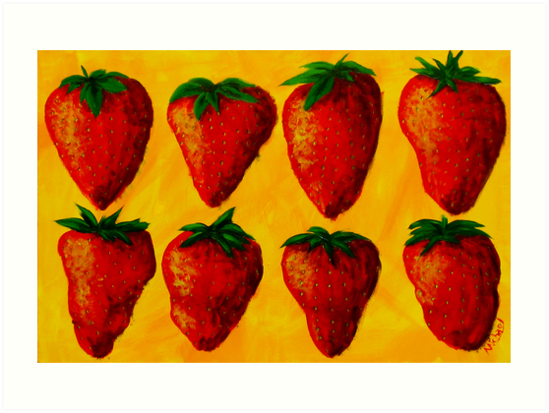 549x413 Strawberry Fields Original Pop Art Painting Art Prints By - Across The Universe Strawberry Painting