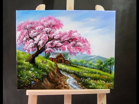 480x360 How To Paint Landscapes With Acrylics For Beginners - Acrylic Canvas Painting Landscape